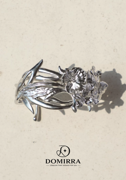 Petal Overlap Bangle – Delicate Floral Layered Cuff