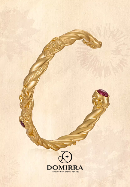 Palm Trace Adjustable Cuff – Retro Open Statement Bangle