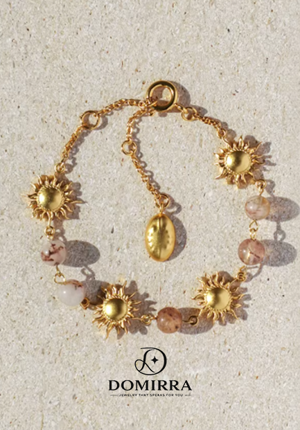 Solar Bloom Bracelet – Elegant Sunflower Charm Chain