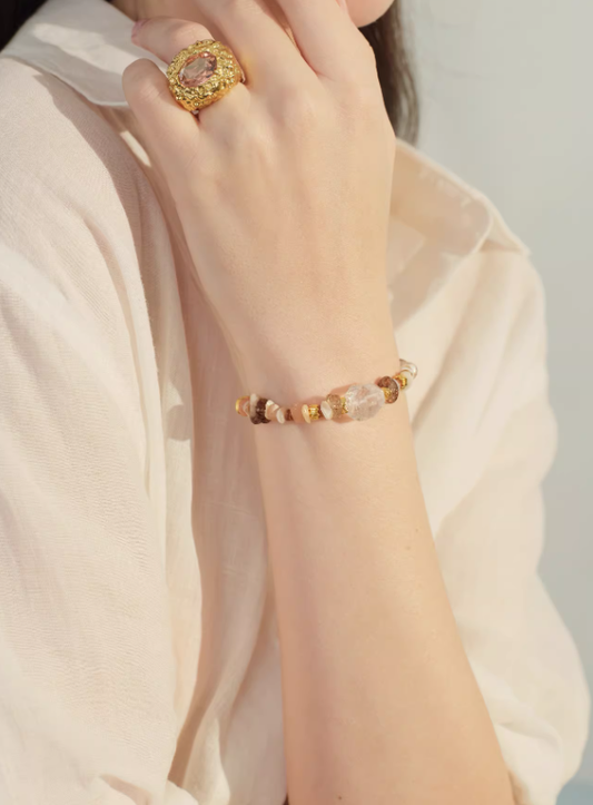 Sea Breeze Crystal Beaded Bracelet – Summer Dopamine Charm