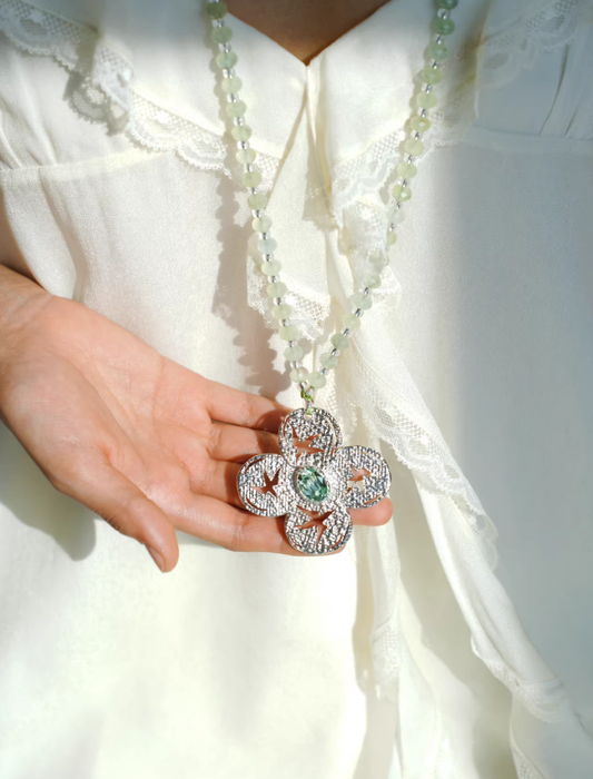 Statement Aviary Necklace – Bold Sculptural Pendant