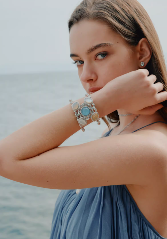 Solar Totem Cuff – Bold Sculptural Statement Bangle