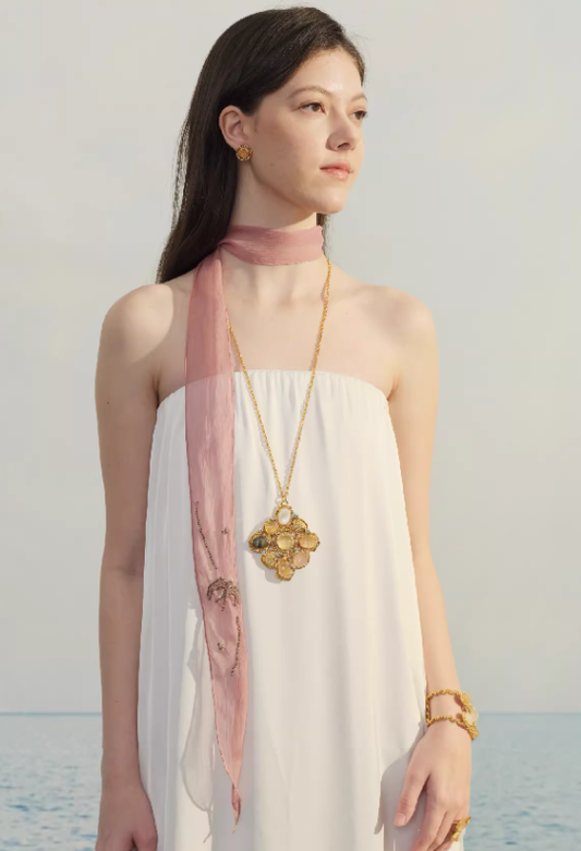 Solar Totem Cross Pendant – Concept Statement Necklace